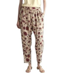 XIRENA Payton Floral Cotton Silk Lounge Pants Boho Hippie Cottagecore